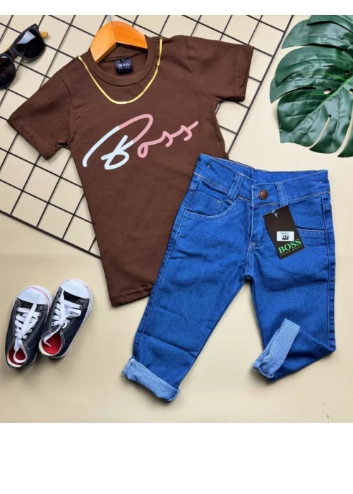 Conjunto Calça Jeans Marcas ref012