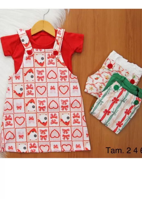 Jardineira Floral com Blusa EK001