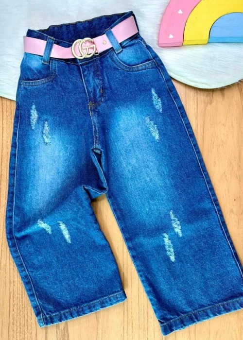 Wide Leg Lara Básica com Cinto