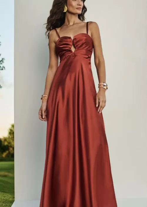 Vestido Slip Detalhe Decote