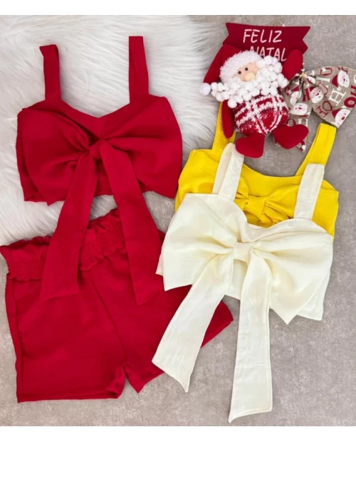 Conjunto Laço Crepe BI001