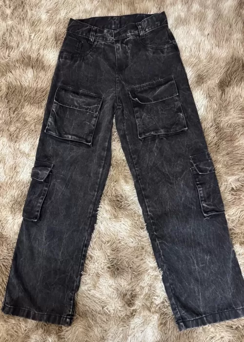 Calça Bolso Cargo Black PL001