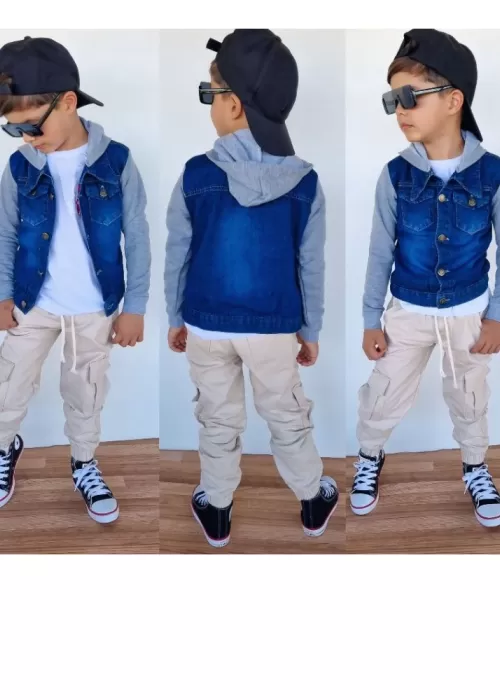 Jaqueta Jeans e Moletom ref6