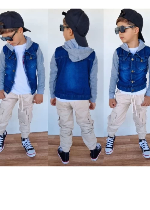 Jaqueta Jeans e Moletom ref6
