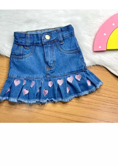 Saia Babado Coração LA001