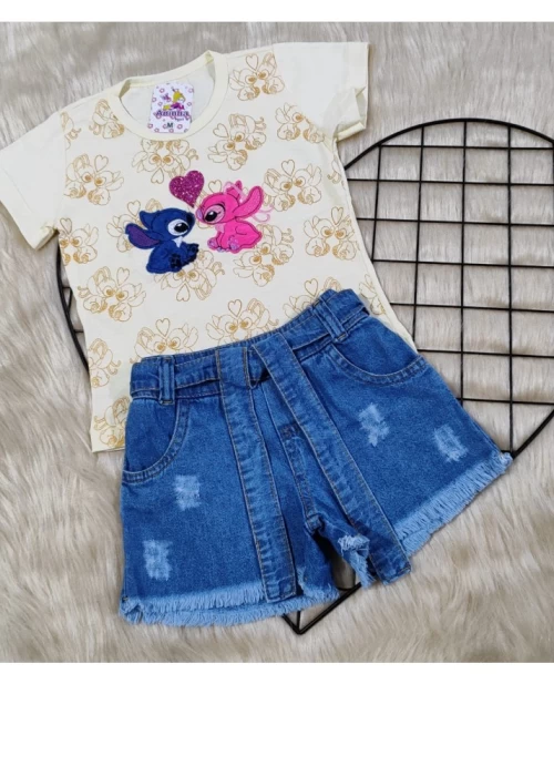 Conjunto Short Jeans Stitch ref030