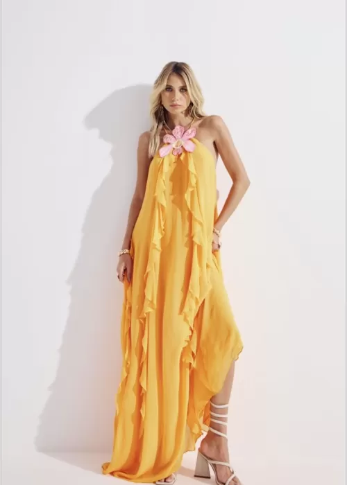 Vestido Longo Frente Única