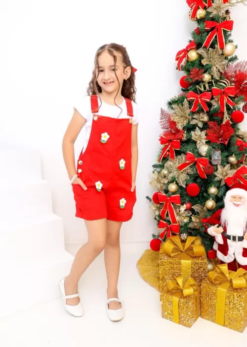 Macacão Red Flor ACL001