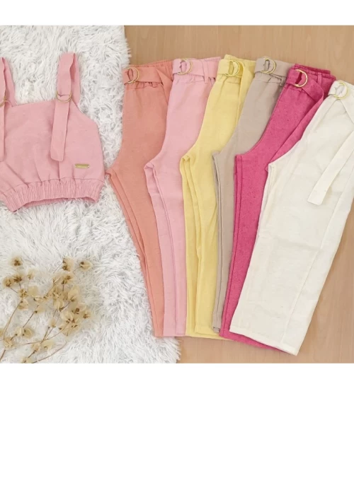 Conjunto Calça Pantacourt Linho