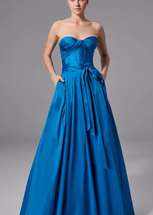 Saia Longa Pregas Amarração na Cintura