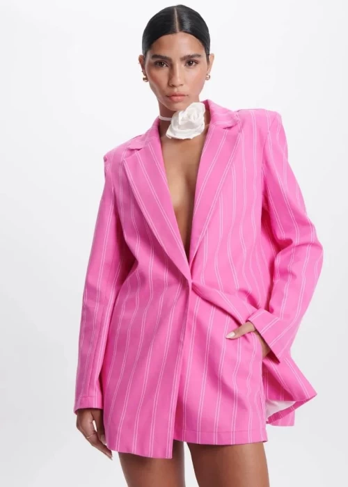 Blazer Alongado Risca de Giz