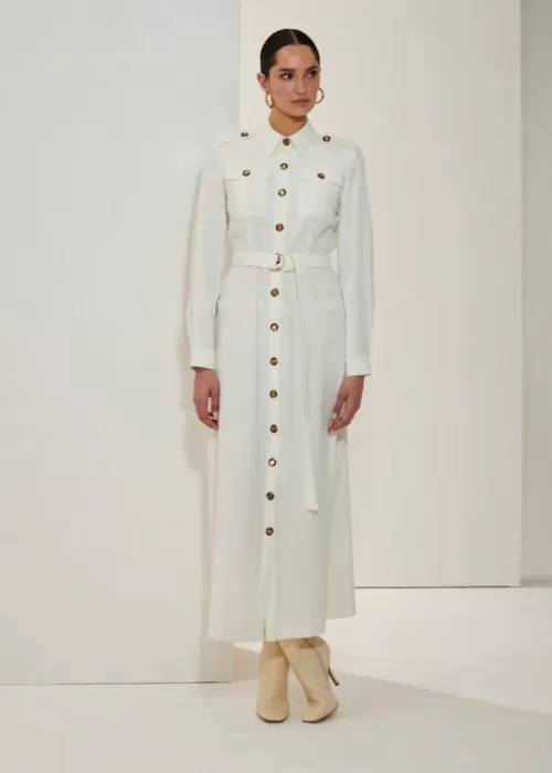 Maxi Chemise Bolsos Frontais