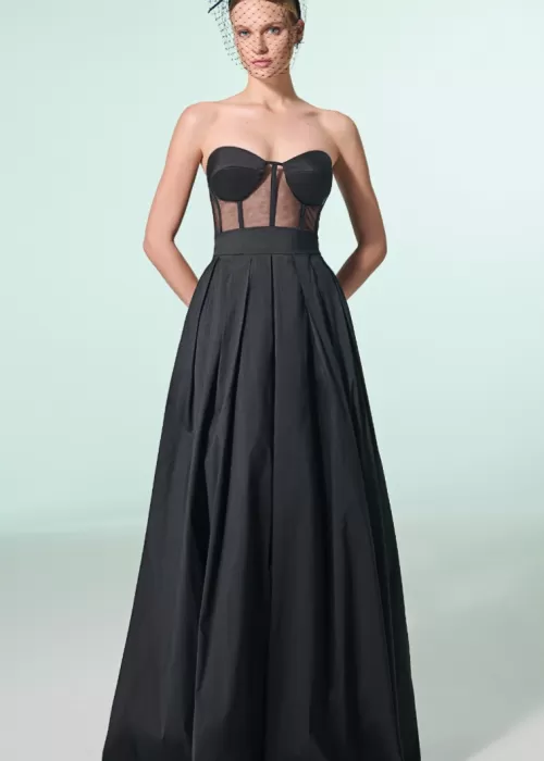 Vestido Colo à Mostra Corpo Mix Tecido