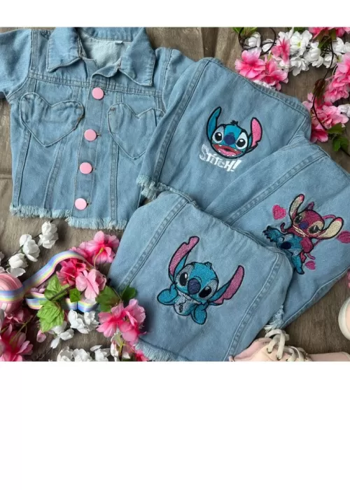 Jaqueta Jeans Bordada ref3e