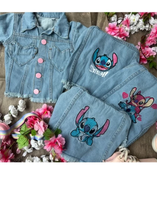 Jaqueta Jeans Bordada ref3e
