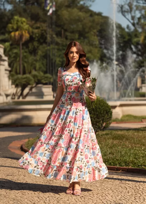 VESTIDO FLORES REF0192