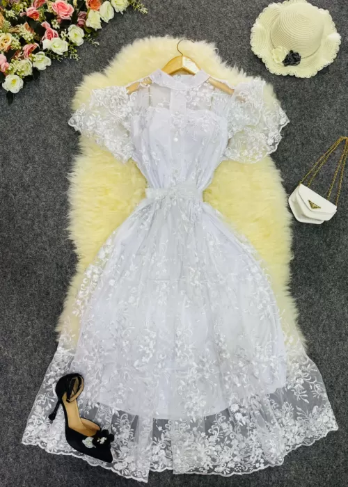 VESTIDO TURQUESA REF150