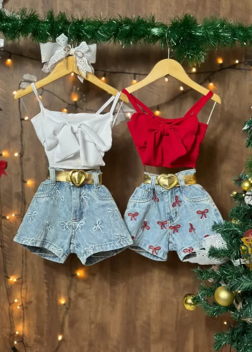 Conj. Laço Jeans VIT001