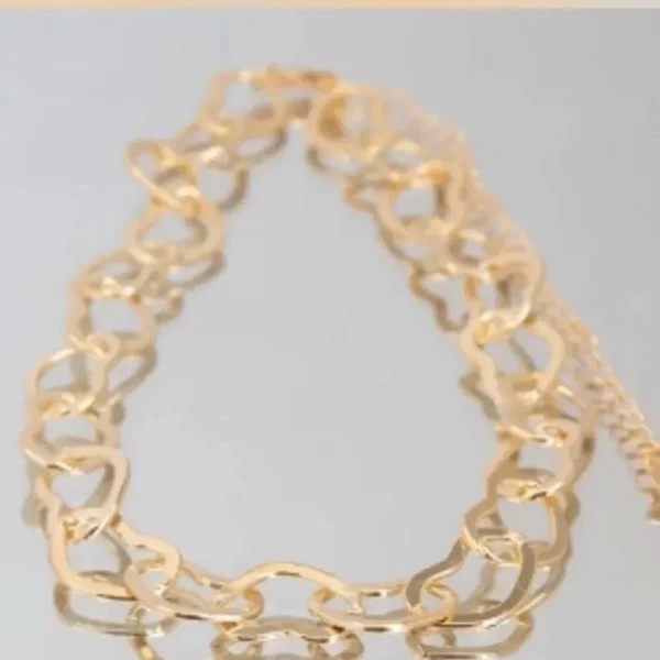 Choker em Corações 30 cm com 10 cm extensor 59900 MAJ AX994