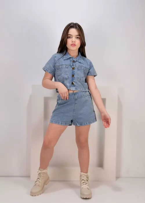 Conjunto Jeans Brilho