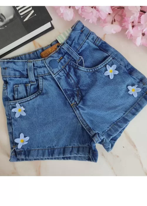 Short Flor Azul MK001